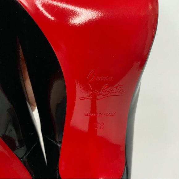 Christian Louboutin So Kate Patent Black 120mm Heels Authentic 38 - Picture 9 of 13